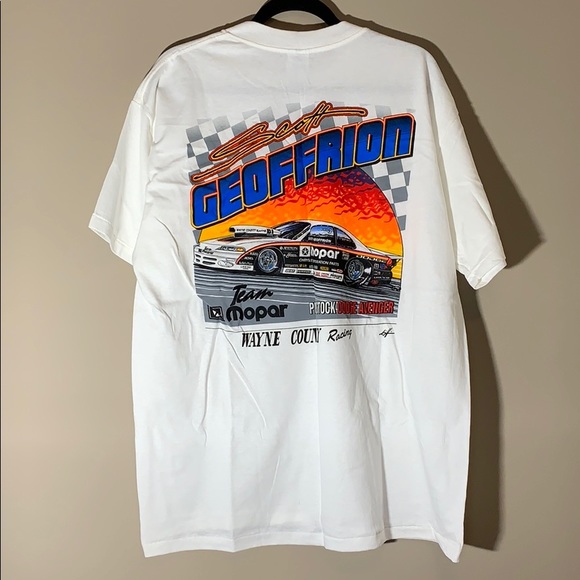 Scott Geoffrion tee shirt. NWOT. Signed. White. XL - Picture 6 of 6